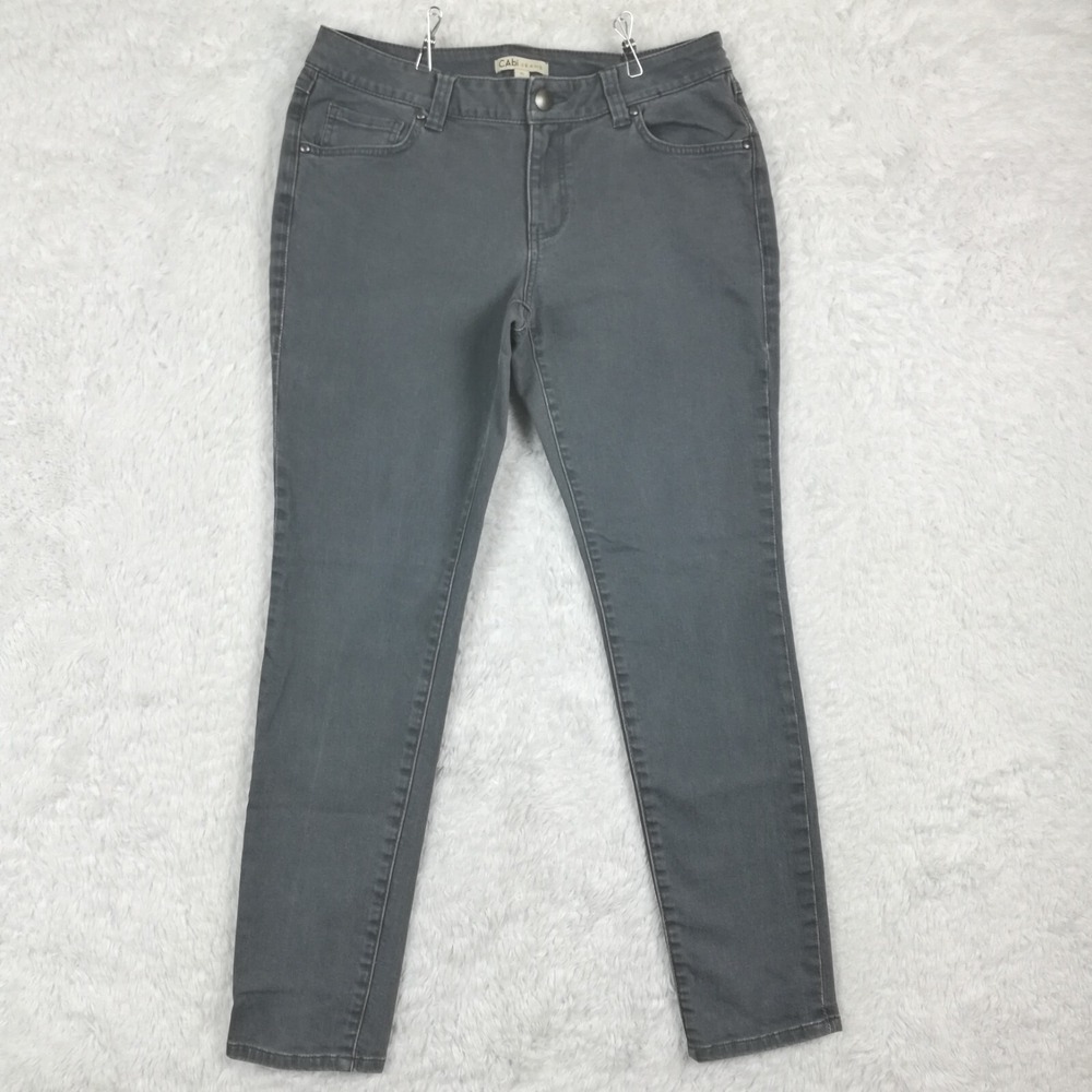 Cabi Womens Jeans Skinny Denim Gray Wash Mid Rise #326 Stretch 10
